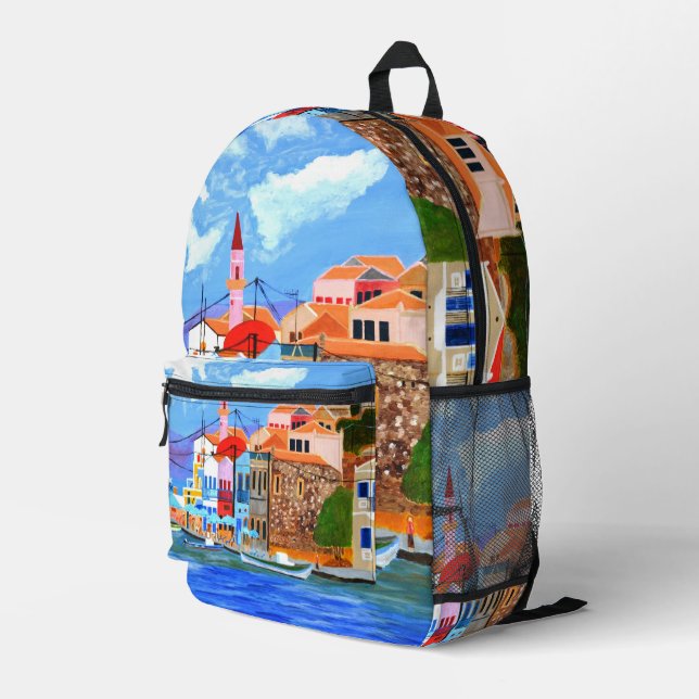 Beautiful Greece backpack (Back Corner Right)