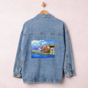 Beautiful Greece Denim Jacket