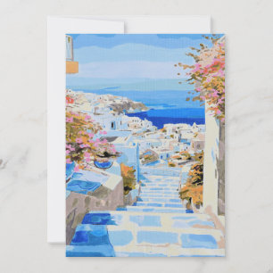 Beautiful Greece invitation card 