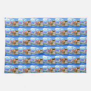 Beautiful Greece Kitchen Towel