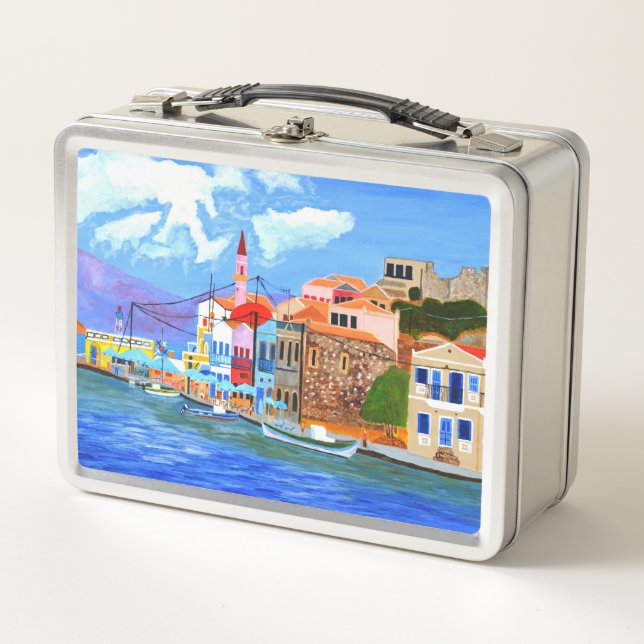 Beautiful Greece lunch box  (Front)