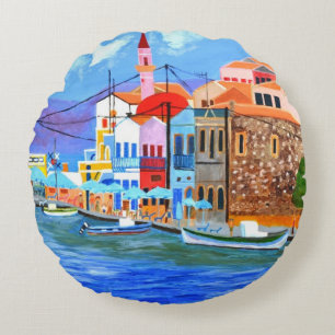 Beautiful Greece Throw Pillow