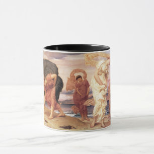 Beautiful Greek Women Picking Pebbles on a Beach Mug