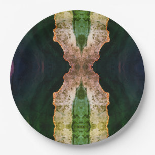 Beautiful green aesthetic agathe geode inspired paper plate