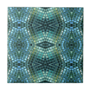 Beautiful Green and Blue Glass Mosaic Tile