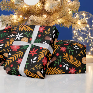 Beautiful green and yellow  pattern for Christmas  Wrapping Paper