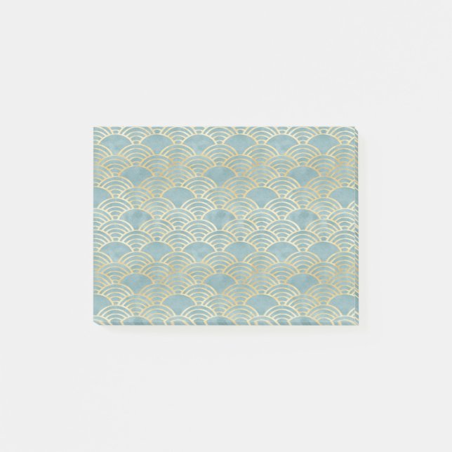 Beautiful, green Art Deco,metallic,elegant,chic,fa Post-it Notes (Front)