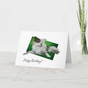 Beautiful Green Australian Cattle Dog Original Art Card