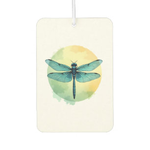 Beautiful Green Dragonfly Watercolor Art Insect Lo Air Freshener