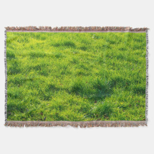 Beautiful Green Grass Pattern Throw Blanket