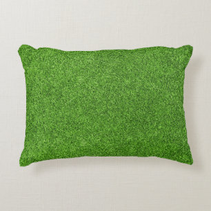Beautiful green grass texture from golf course accent pillow