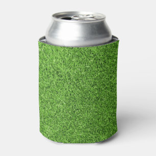 Beautiful green grass texture from golf course can cooler