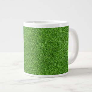 Beautiful green grass texture from golf course large coffee mug