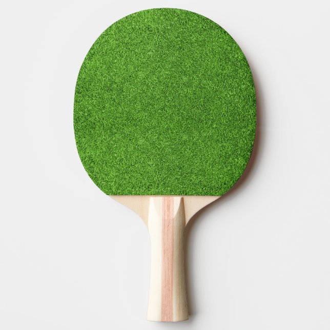 Beautiful green grass texture from golf course ping pong paddle (Front)