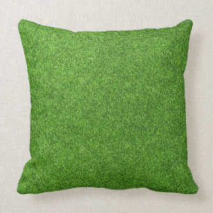 Beautiful green grass texture from golf course throw pillow