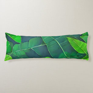 Beautiful Green Leaves Pattern Body Pillow