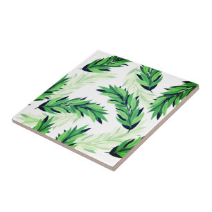 Beautiful Green Leaves Tile