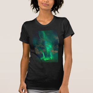 Beautiful Green Northern Lights with Clouds T-Shirt