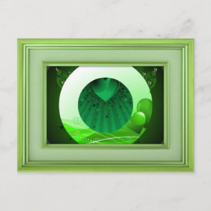 Beautiful Green Notecard Postcard
