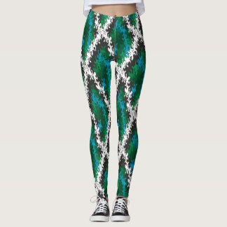 beautiful green patterns leggings
