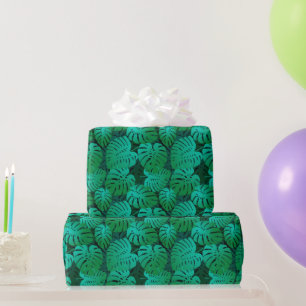 Beautiful Green Tropical Leaves  Wrapping Paper