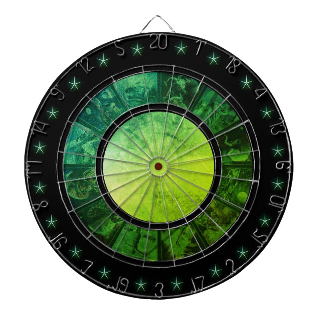 Beautiful Green Wheel Regulation Dartboard (Front)