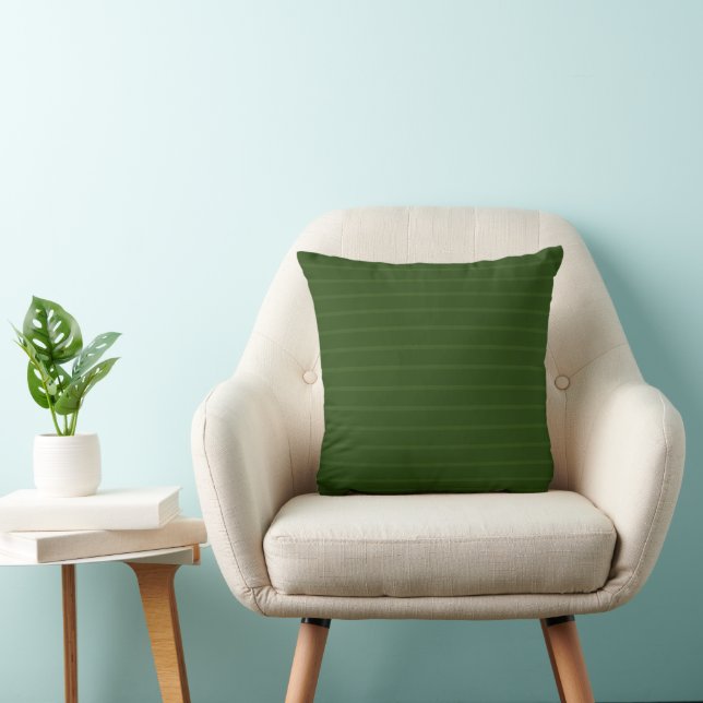 Beautiful Greens Stripe Throw Pillow (Chair)