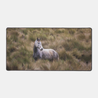 Beautiful Grey Coloured Horse Desk Mat