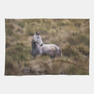 Beautiful Grey Coloured Horse Kitchen Towel