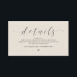 Beautiful Grey Cream, Wedding Website Details Enclosure Card<br><div class="desc">Beautiful,  Grey and Cream Colour themed,  Wedding Website Details Enclosure Card</div>
