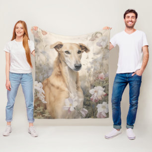 Beautiful Greyhound Fleece Blanket
