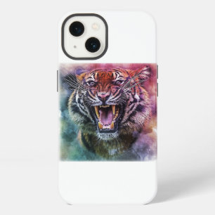 Beautiful Growling Bengal Tiger Face Photo iPhone 13 Case