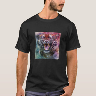 Beautiful Growling Bengal Tiger Face Photo T-Shirt