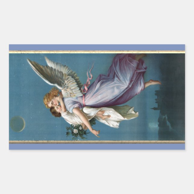 Beautiful Guardian Angel Painting Sticker (Front)