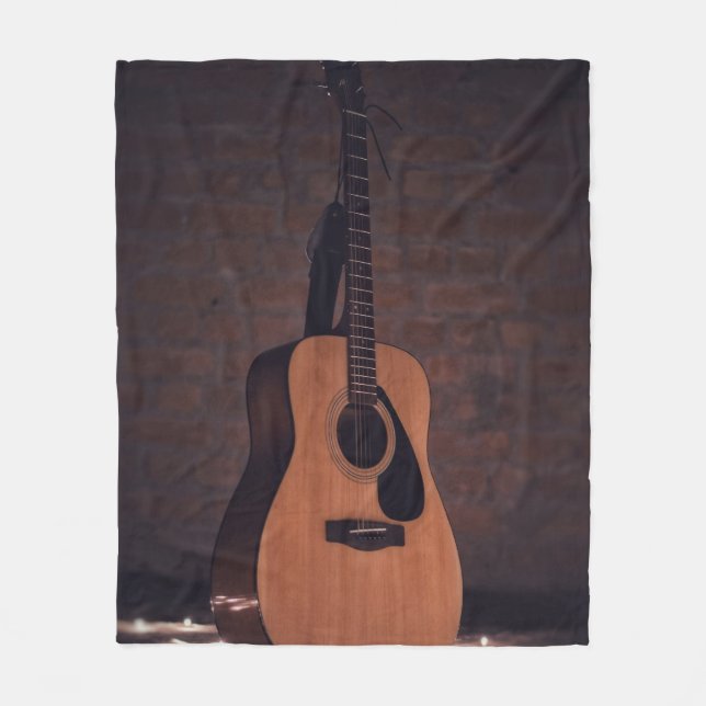 Beautiful Guitar Fleece Blanket (Front)