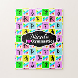 BEAUTIFUL GYMNASTICS BUTTERFLY DESIGN JIGSAW PUZZLE