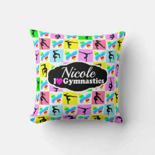 BEAUTIFUL GYMNASTICS BUTTERFLY DESIGN THROW PILLOW