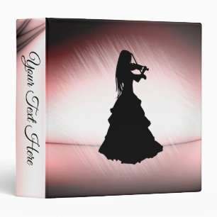 Beautiful Gypsy Girl Plays Violin Personal Binder