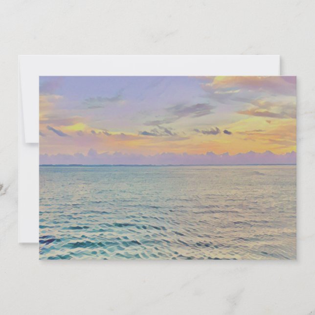 Beautiful Haena Sea Greeting Card (Front)