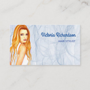 Beautiful Hair Stylist Make Up Artist Business Card