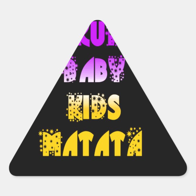 Beautiful Hakuna Matata Art Print Triangle Sticker (Front)