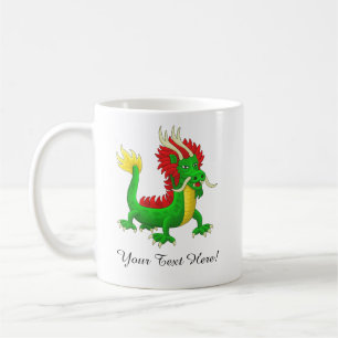 Beautiful Hand Drawn Chinese Dragon Coffee Mug