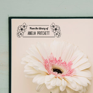 Beautiful Hand Drawn Flowers From the Library Of Self-inking Stamp