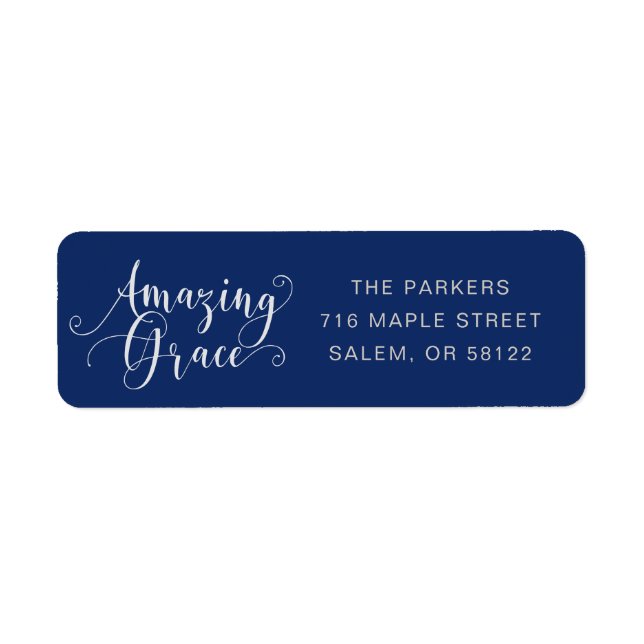 Beautiful, hand-lettered Amazing Grace script (Front)
