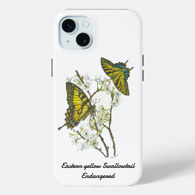 Beautiful Hand painted butterfly phone case (Back)