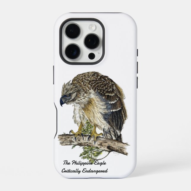 Beautiful Hand-Painted Endangered Eagle iPhone Case (Back)
