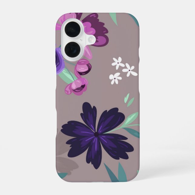 Beautiful Hand Painted Foliage iPhone 16 Case (Back)