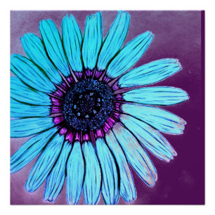 Beautiful hand Sketched Flower Poster