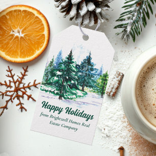 Beautiful Happy Holidays Custom Christmas Party Gift Tags