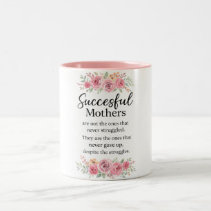 Beautiful Happy Mother's Day Mom Two-Tone Coffee Mug